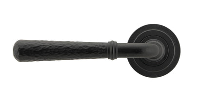 Hammered Newbury Lever on Rose Set (Unsprung) by From The Anvil