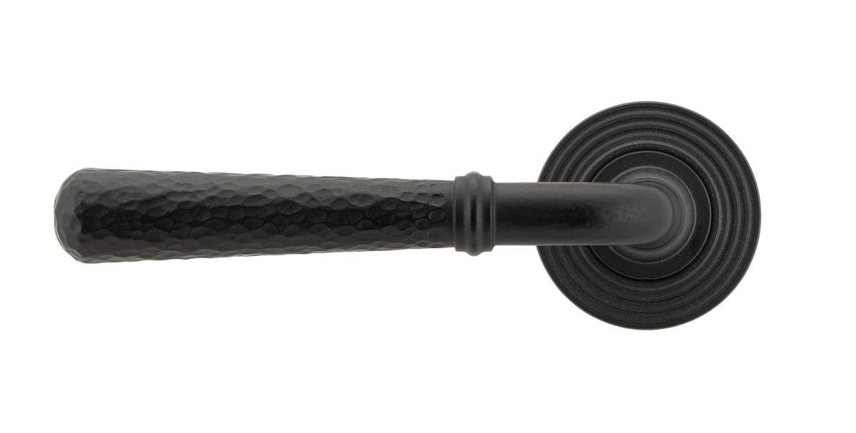 Hammered Newbury Lever on Rose Set (Unsprung) by From The Anvil
