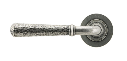 Hammered Newbury Lever on Rose Set (Unsprung) by From The Anvil