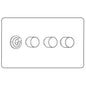Vintage Range Aged Pewter Switches & Sockets, XAP - 4G Mixed Toggle Dimmer Switch 1xToggle 3xTED by Heritage Brass By M-Marcus