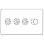 Verona Range Switches & Sockets - 4G Mixed Toggle Dimmer Switch 3xToggle 1xTED by Heritage Brass By M-Marcus