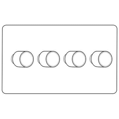 Victorian Satin Brass Switches & Sockets, SAB - 4G Multi Location Primary Dimmer by Heritage Brass By M-Marcus