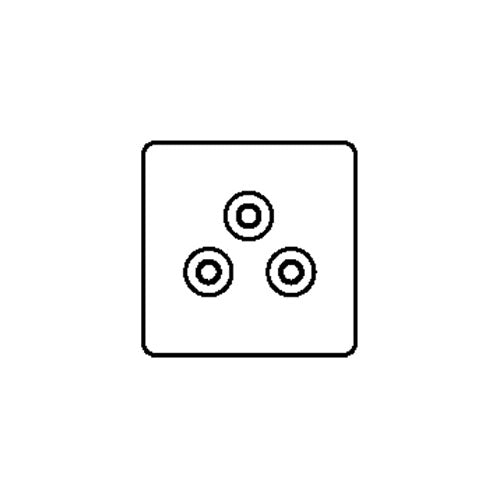 Clarity Perspex Range Clear Perspex (Project Finish) 5 Amp 3 Round Pin Socket