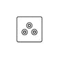 Georgian Elite Range Polished Chrome Switches & Sockets, J02 - 5 Amp 3 Round Pin Socket by Heritage Brass By M-Marcus