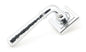 From The Anvil's Polished Chrome Hammered Newbury Lever on Rose Set (Unsprung)