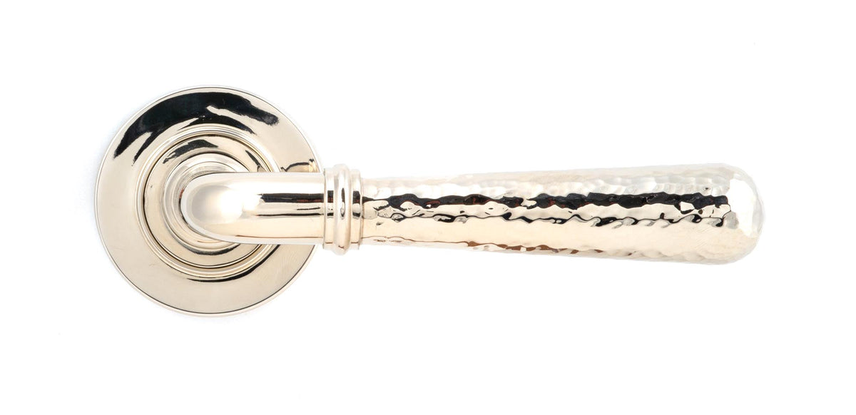 Hammered Newbury Lever on Rose Set (Unsprung) by From The Anvil