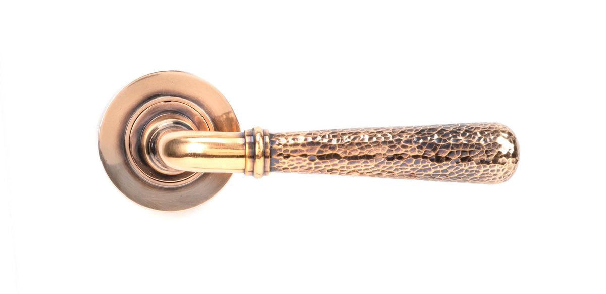 Hammered Newbury Lever on Rose Set (Unsprung) by From The Anvil