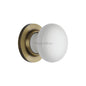 Plain White Porcelain Door Knob on Rose by M Marcus - Heritage Brass