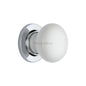 Plain White Porcelain Door Knob on Rose by M Marcus - Heritage Brass