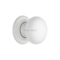 Plain White Porcelain Door Knob on Rose by M Marcus - Heritage Brass