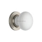 Plain White Porcelain Door Knob on Rose by M Marcus - Heritage Brass