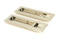 From The Anvil's Polished Nickel Art Deco Rectangular Pull - Privacy Set