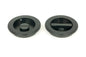 From The Anvil's Matt Black Art Deco Round Pull - Privacy Set