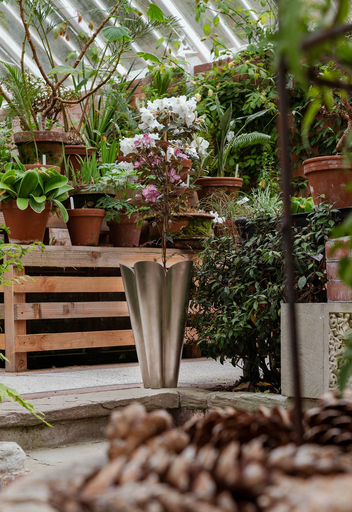 Stainless Steel Flora Plant Pot by From The Anvil