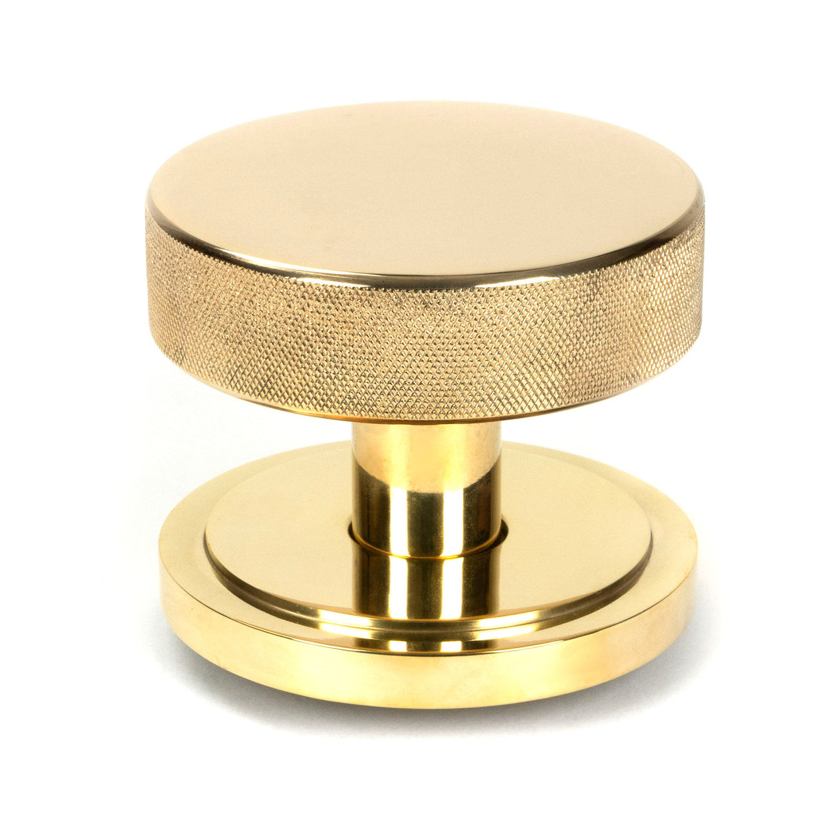From The Anvil's Polished Brass Brompton Centre Door Knob