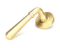 From The Anvil's Satin Brass Newbury Lever on Rose Set (Sprung)