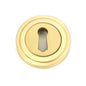 From The Anvil's Satin Brass Round Escutcheon