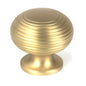 From The Anvil's Satin Brass Beehive Cabinet Knob