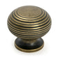 From The Anvil's Burnished Brass Beehive Cabinet Knob