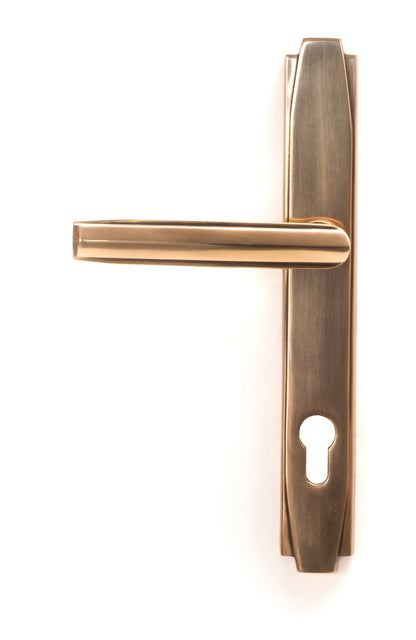 Art Deco Slimline Lever Espag. Lock Set by From The Anvil