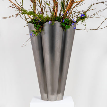From The Anvil's Satin Marine SS (316) Stainless Steel Flora Plant Pot