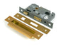 From The Anvil's Satin Brass Euro Profile Sash Lock