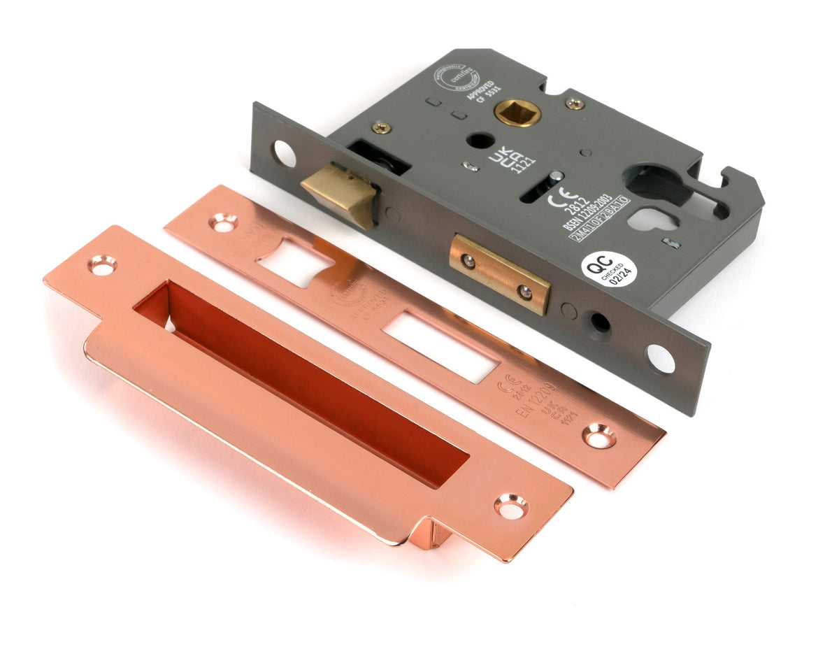 From The Anvil's Polished Bronze Euro Profile Sash Lock