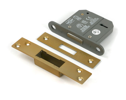 From The Anvil's Satin Brass BS 5 Lever Deadlock KD