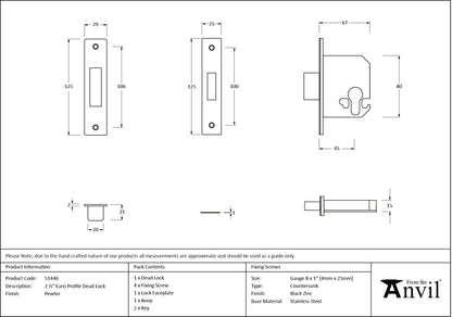 Euro Profile Deadlock by From The Anvil