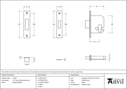 Euro Profile Deadlock by From The Anvil