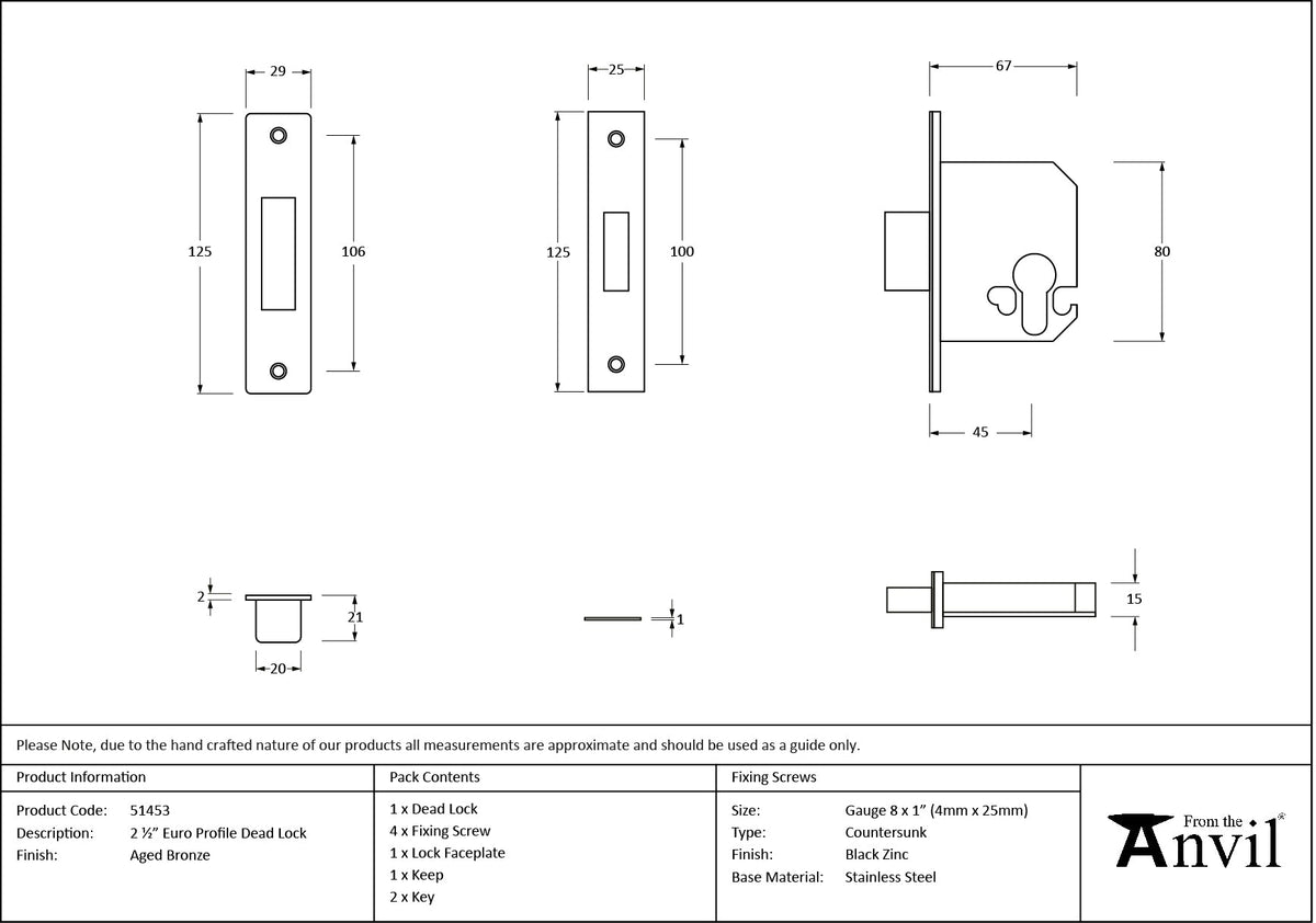 Euro Profile Deadlock by From The Anvil
