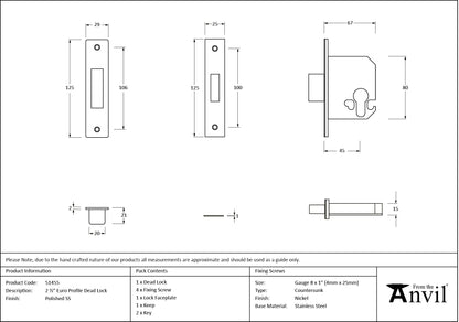 Euro Profile Deadlock by From The Anvil