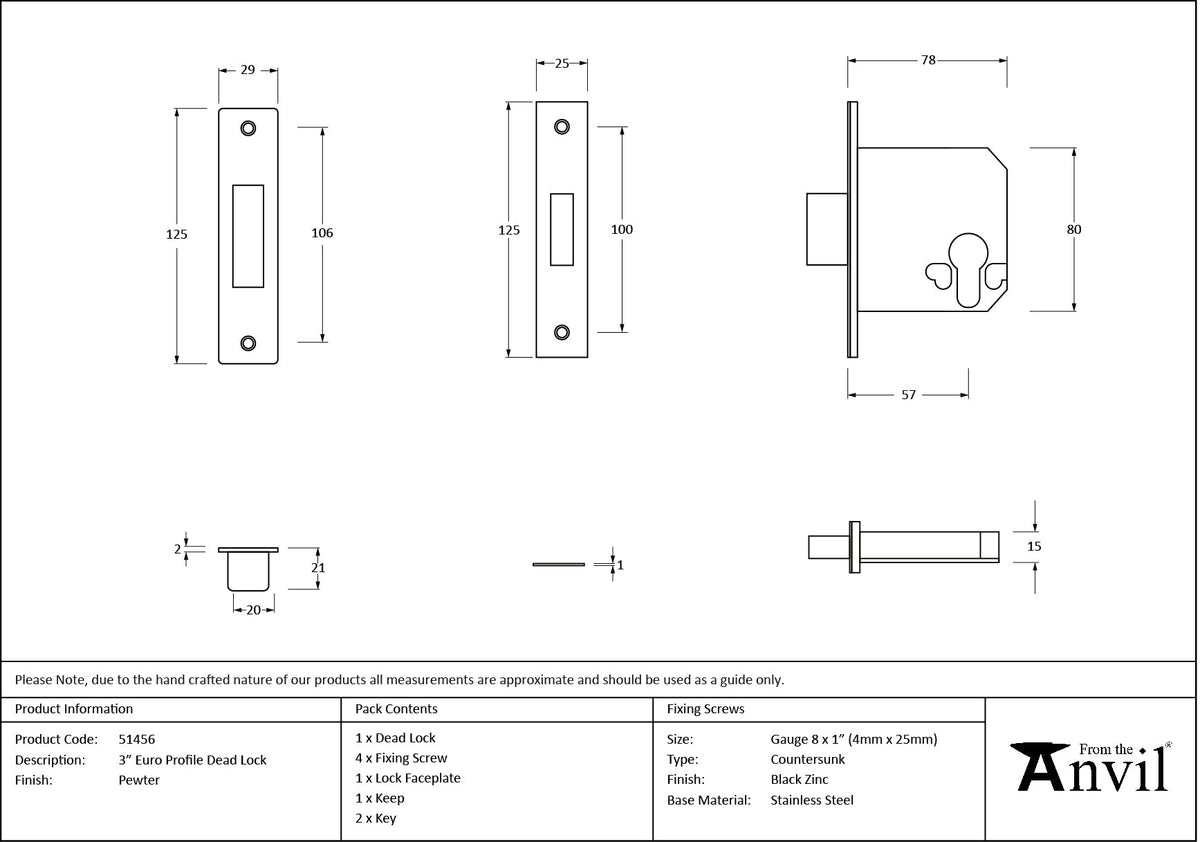 Euro Profile Deadlock by From The Anvil