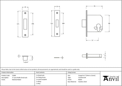 Euro Profile Deadlock by From The Anvil