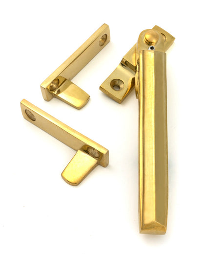 From The Anvil's Polished Brass Night-Vent Locking Art Deco Fastener
