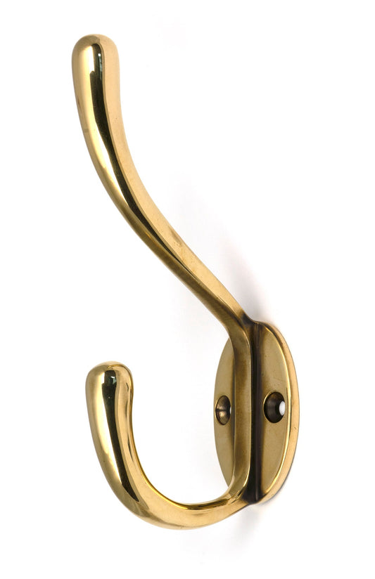 From The Anvil's Aged Brass Newbury Hat & Coat Hook