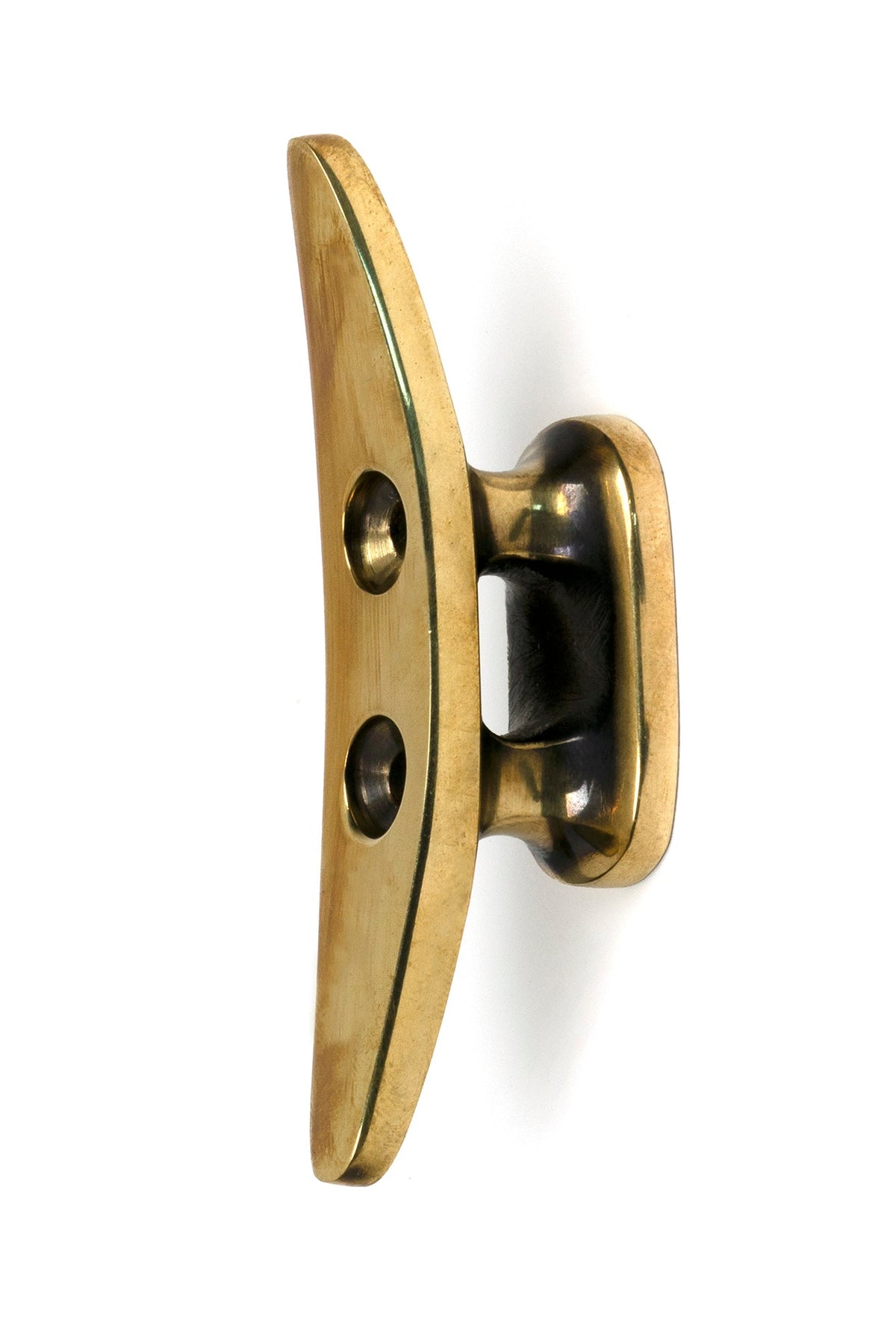 From The Anvil's Aged Brass Marine Cleat Hook