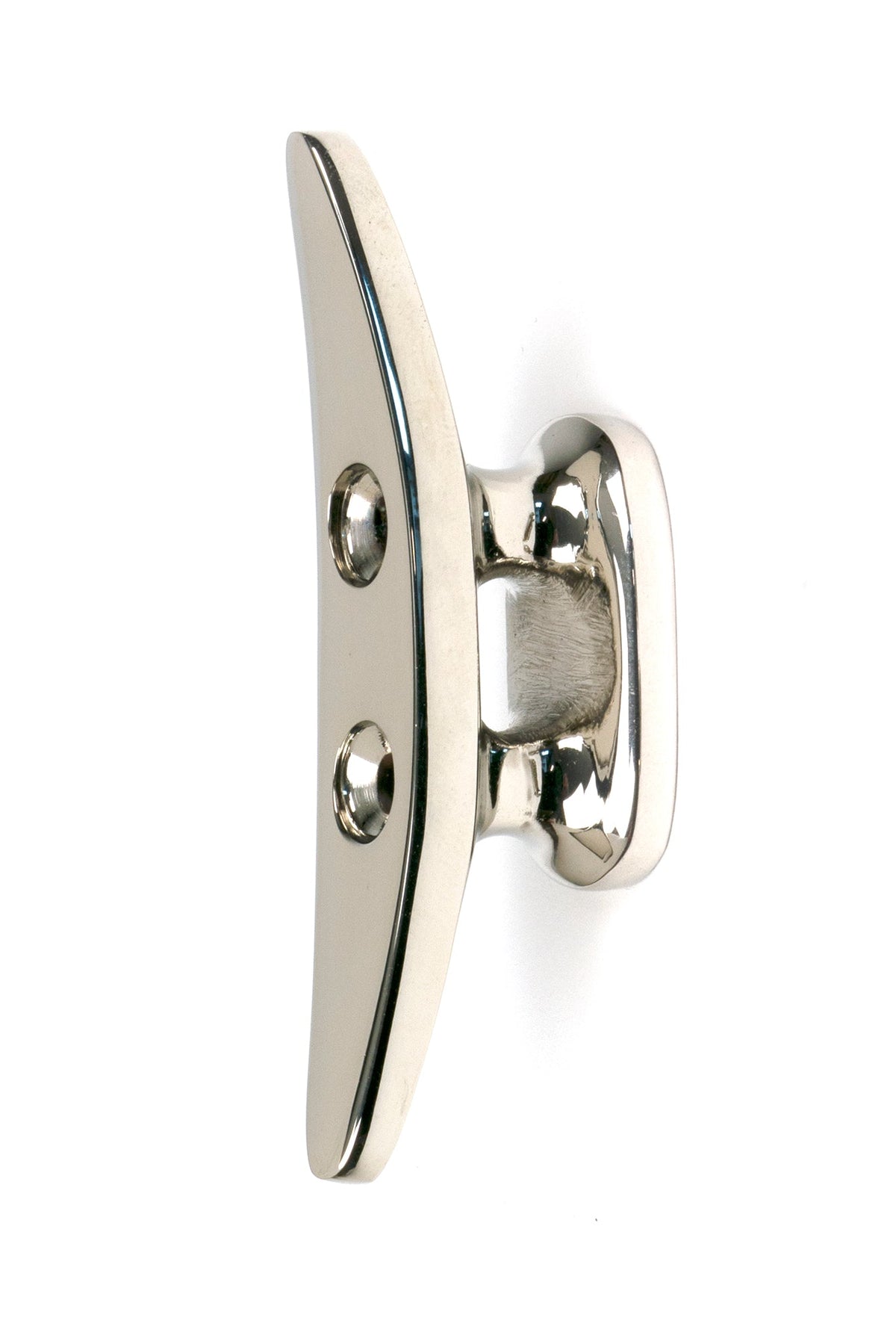 From The Anvil's Polished Nickel Marine Cleat Hook