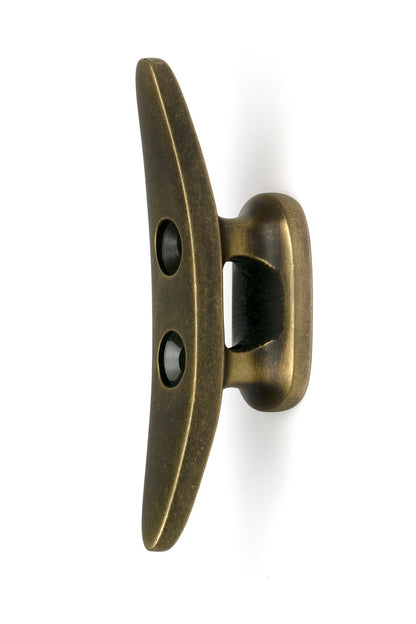 From The Anvil's Burnished Brass Marine Cleat Hook