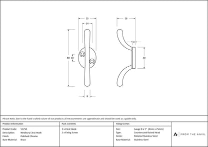 Newbury Cleat Hook by From The Anvil