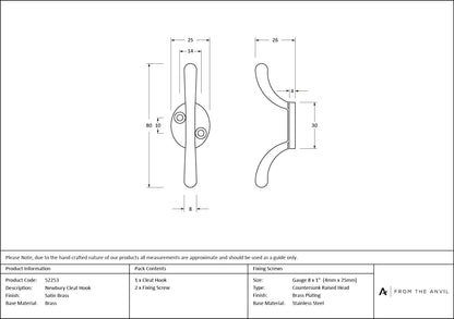 Newbury Cleat Hook by From The Anvil