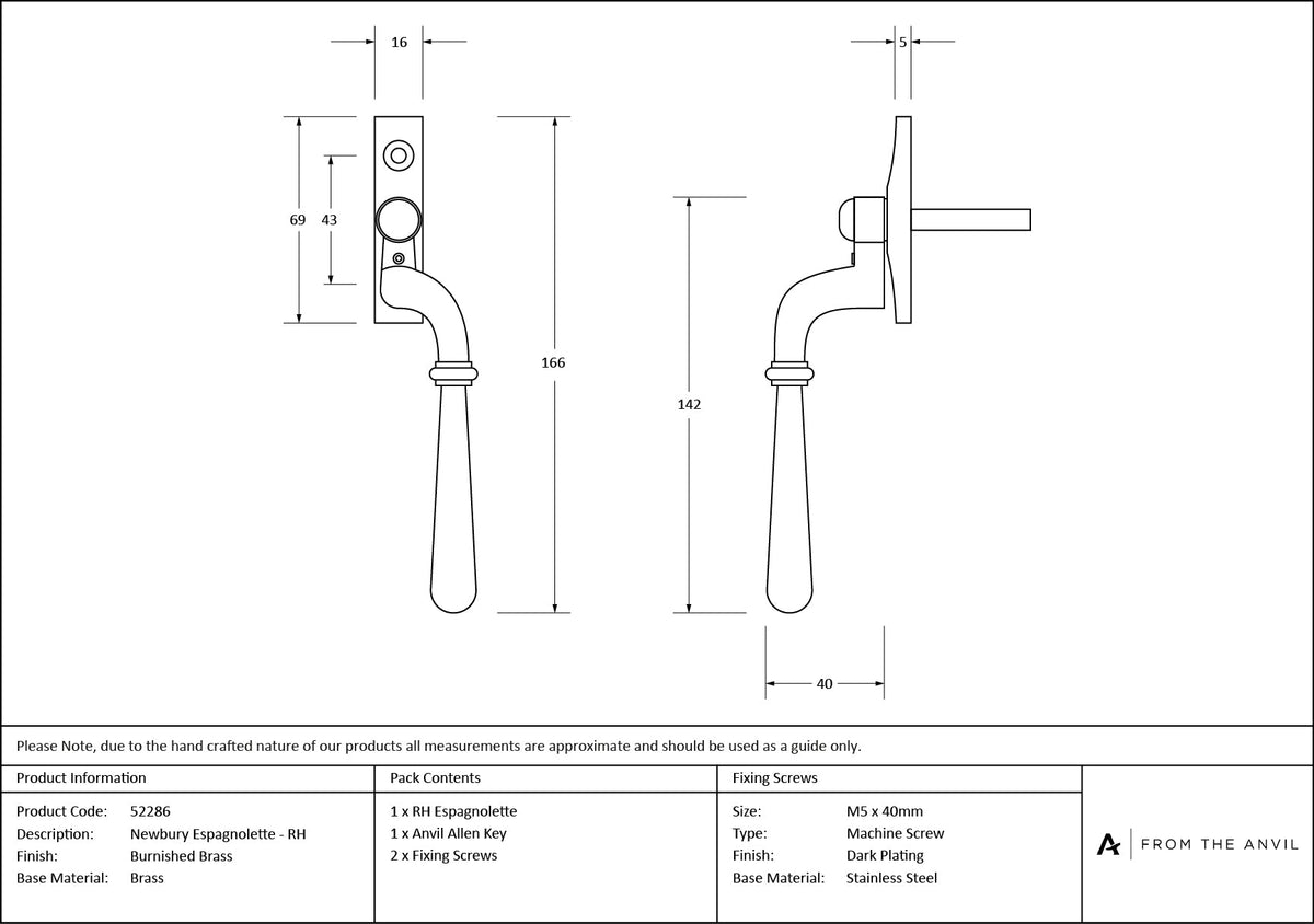 Newbury Espag by From The Anvil