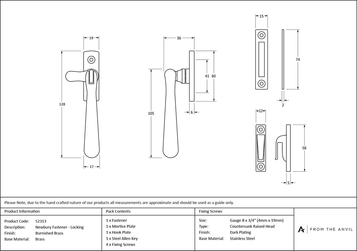 Locking Newbury Fastener by From The Anvil