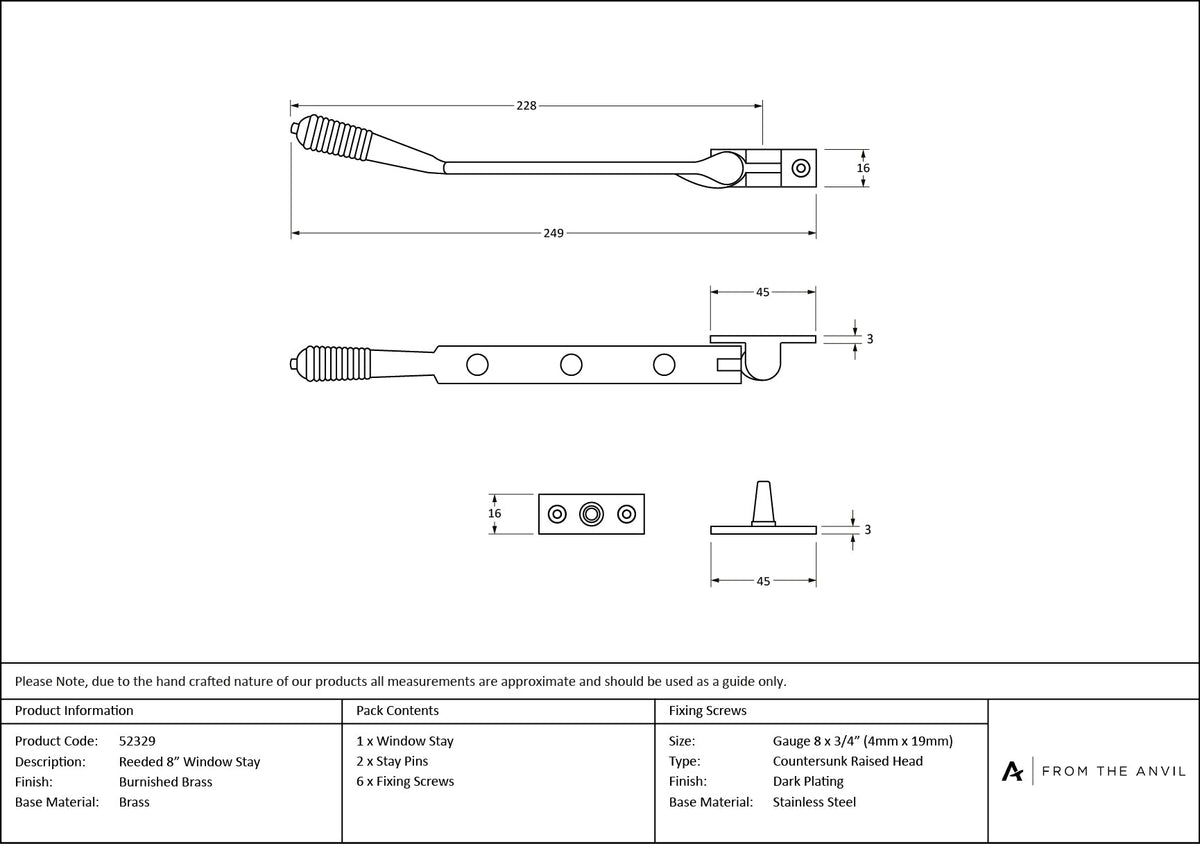 Reeded Stay by From The Anvil