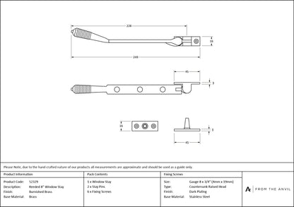 Reeded Stay by From The Anvil