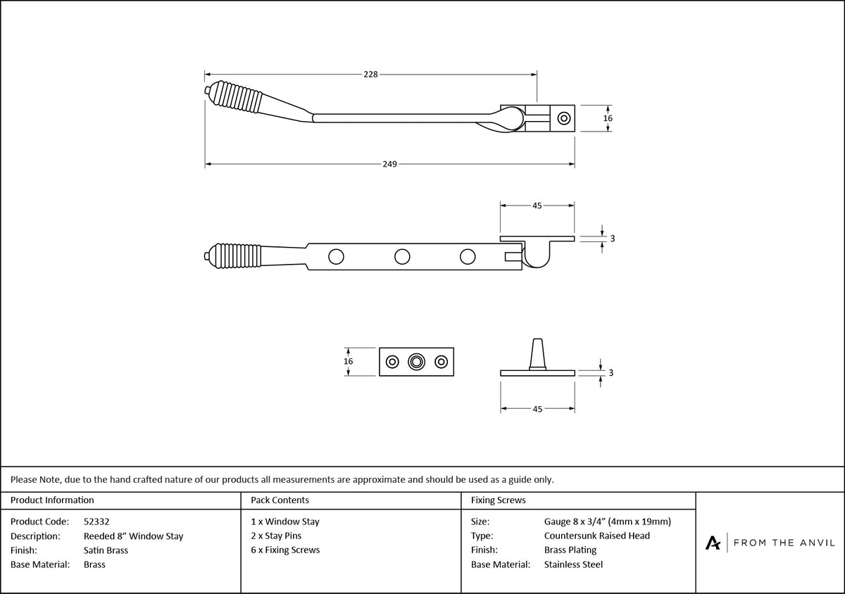 Reeded Stay by From The Anvil