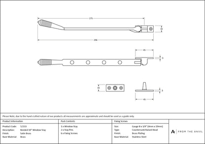 Reeded Stay by From The Anvil