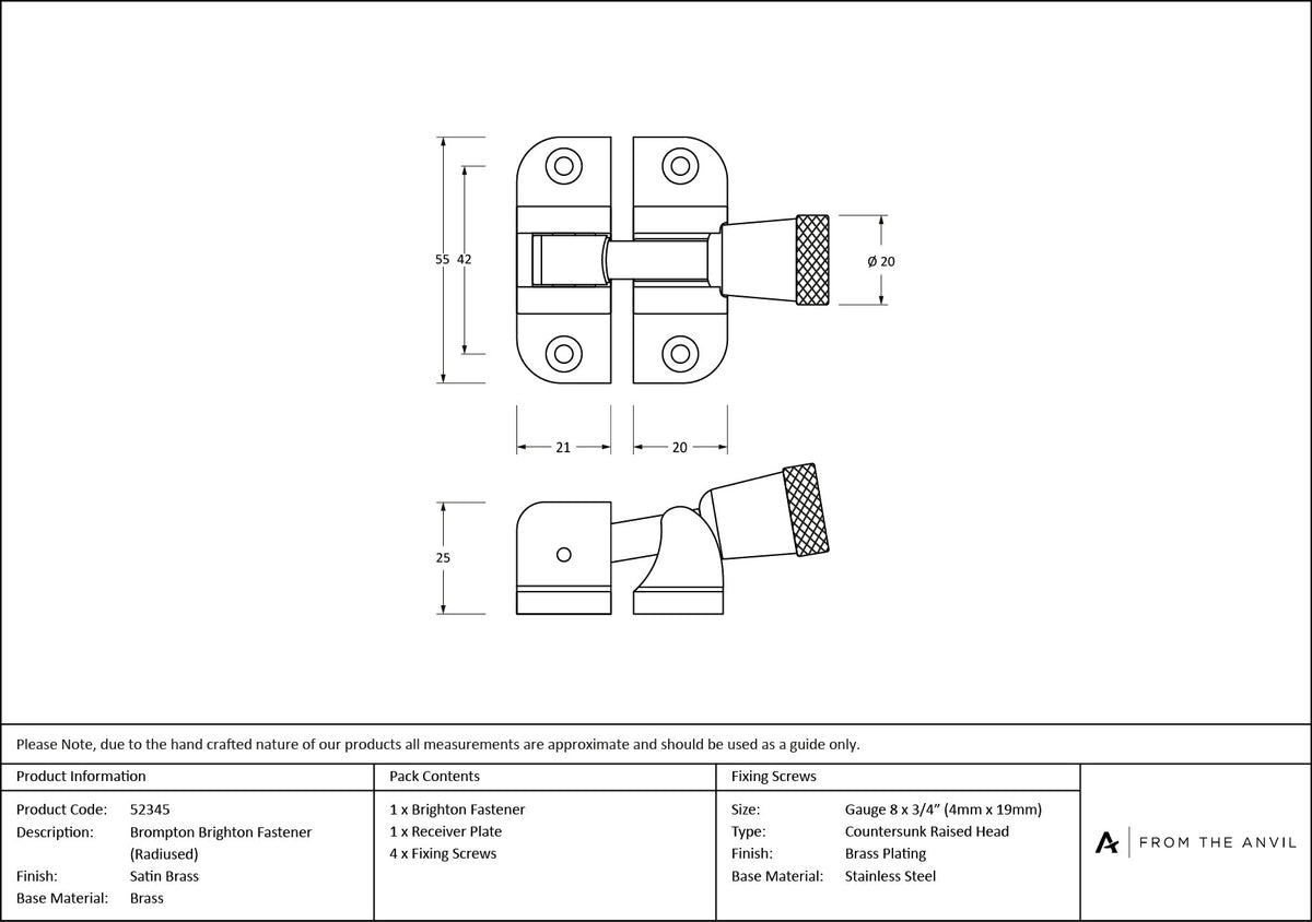 Brompton Brighton Fastener by From The Anvil