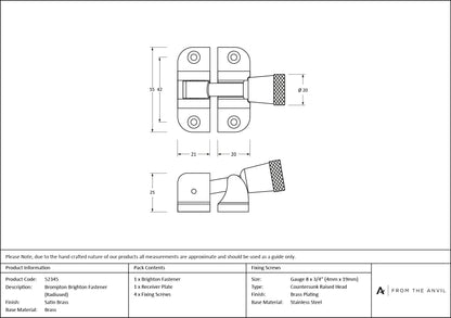 Brompton Brighton Fastener by From The Anvil