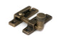 From The Anvil's Burnished Brass Brompton Quadrant Fastener - Narrow